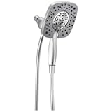 4-Setting In2ition 2-in-1 Dual Shower Head with HandHeld Spray&comma; Chrome Detachable Shower Head with Hose&comma; Showerhead&comma; 1&period;75 GPM Flow Rate&comma; Chrome 58498