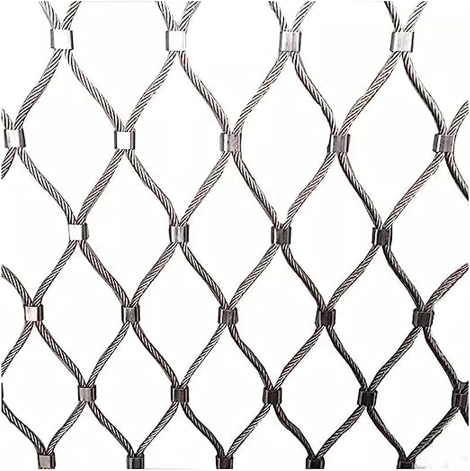 Stainless Steel Flexible Wire Mesh Heat- Metal Netting for Animals & Poultry Garden Steel Rope Netting(Mesh hole 6cm)
