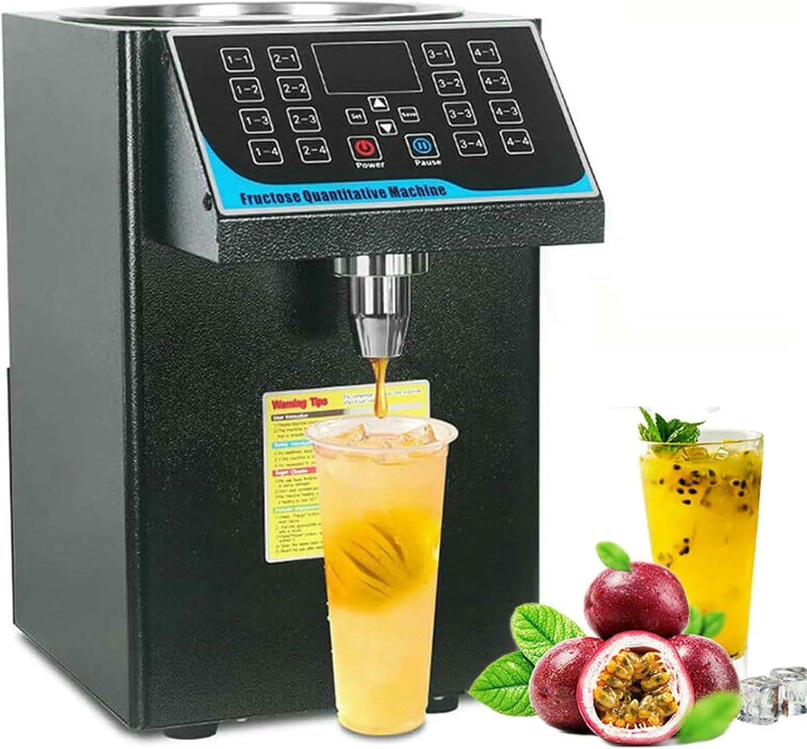 Macchina per Dosaggio di Fruttosio, Distributore Automatico A Fruttosio, Attrezzatura da tè Perle da 7,5 L, Distributore di Sciroppo di Zucchero per Ristoranti, Snack, caffè ~/