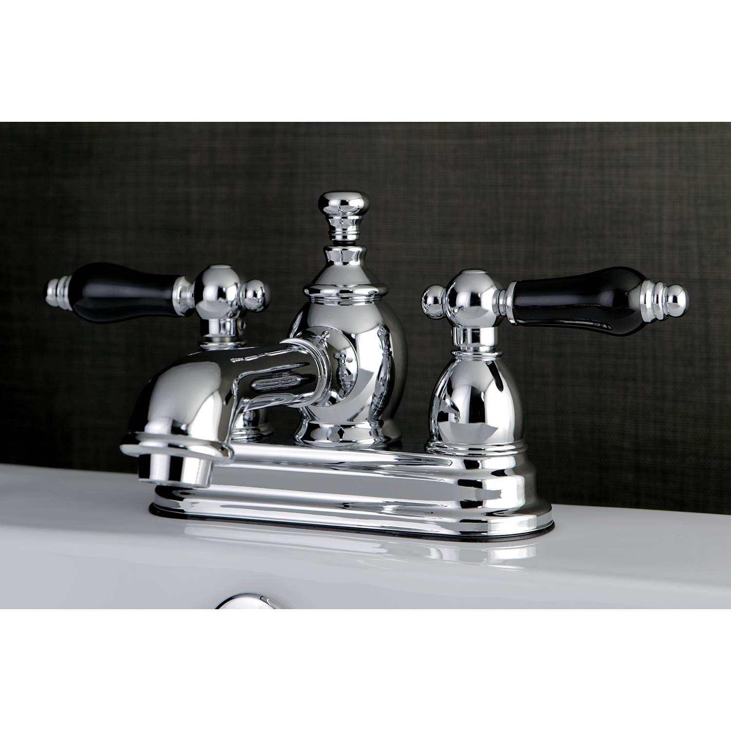 Kingston Brass KS7001PKL Llave de Grifo de baño de 10,16 cm con válvula Clic-clac de latón, Cromado, 4-1/2 Inches