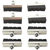 Lomodo Bicycle Brake Rubber Pads Bike Brake Blocks with Bolt for Older Style Road/Mountain/BMX Bikes (1.57 inch x 0.55 inch)