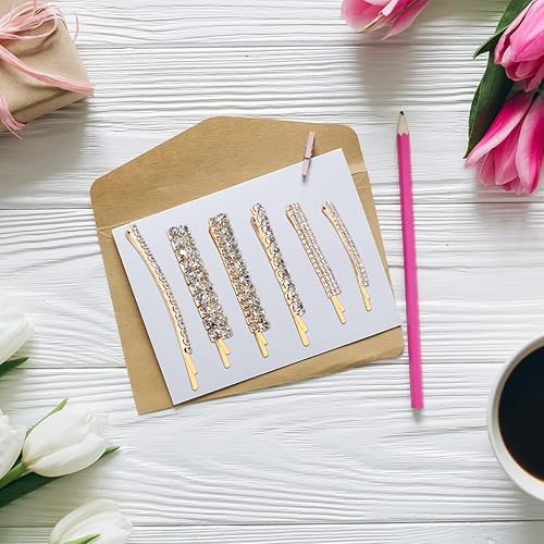 Miniatura 6 de 12 pinzas para el pelo de novia con diamantes de imitación, horquillas de aleación de diamantes de imitación, pinzas de pelo de cristal, pasador de