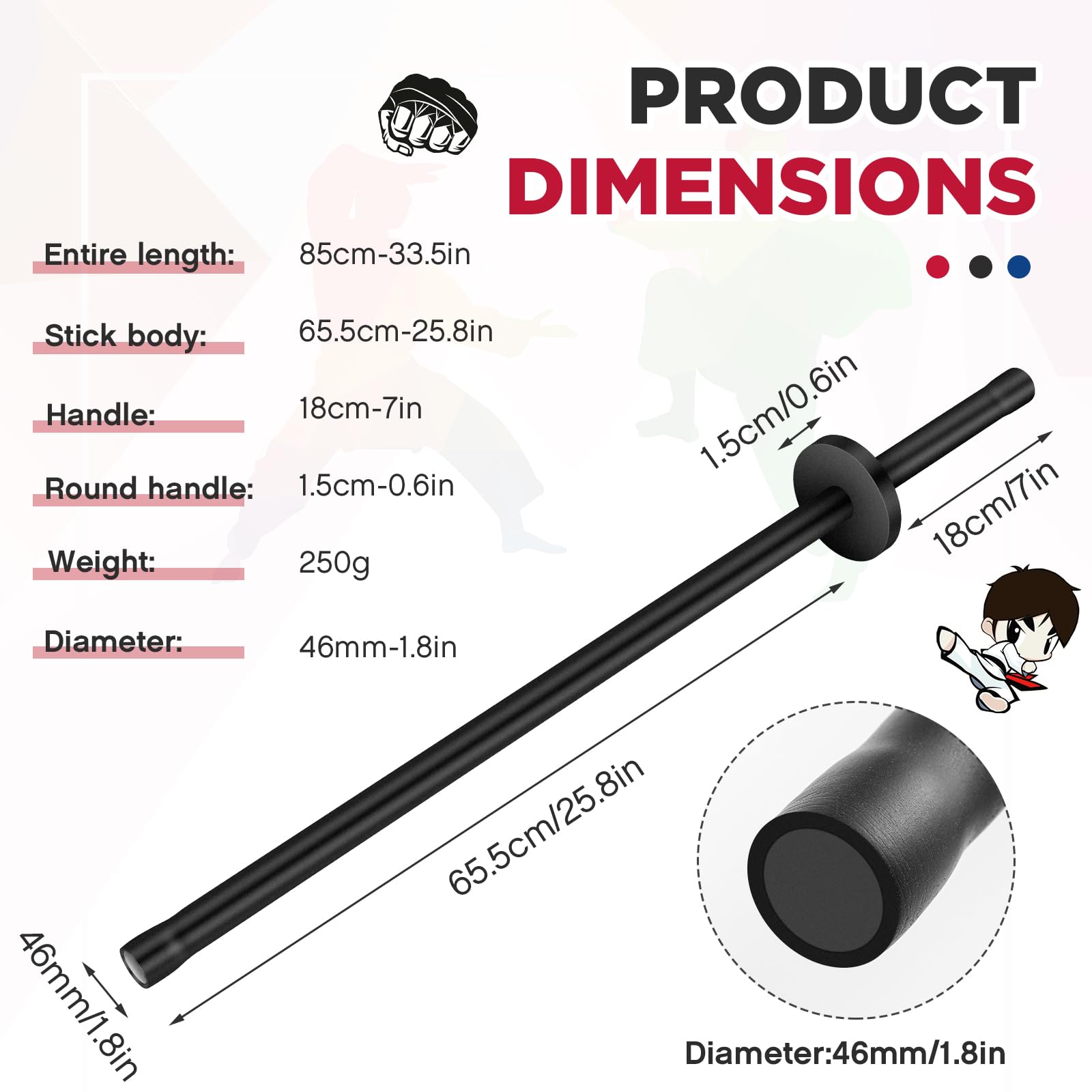 JellyArch 2 Pcs 33.5 Inches Foam Swords Practice Padded Sparring Sword Training Kendo Sticks Bokken for Adults Martial Arts Fighting Fencing Samurai Karate Ninja(Black)