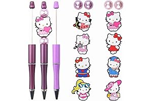 DIY Fancy Beads for Pens, 2-Pack Cartoon Beaded Pens