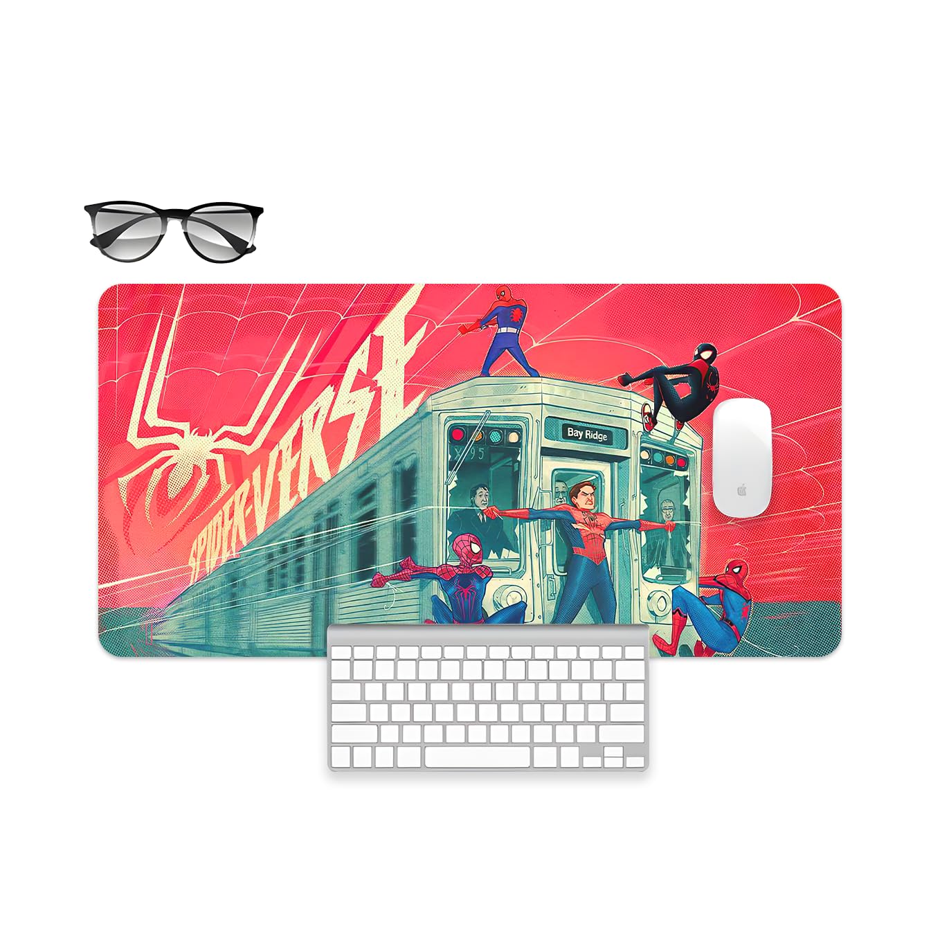 SoulAbiti Spider Man Multiverse Art Mouse Pad - 23.6 x 11 Inches Desk Pad - Gaming and Workstation Mat for Spiderverse Fans - Non-Slip Rubber Base - Smooth Surface for Precise Control (B0CL8Z28H3) Amazon Price History, Amazon Price Tracker