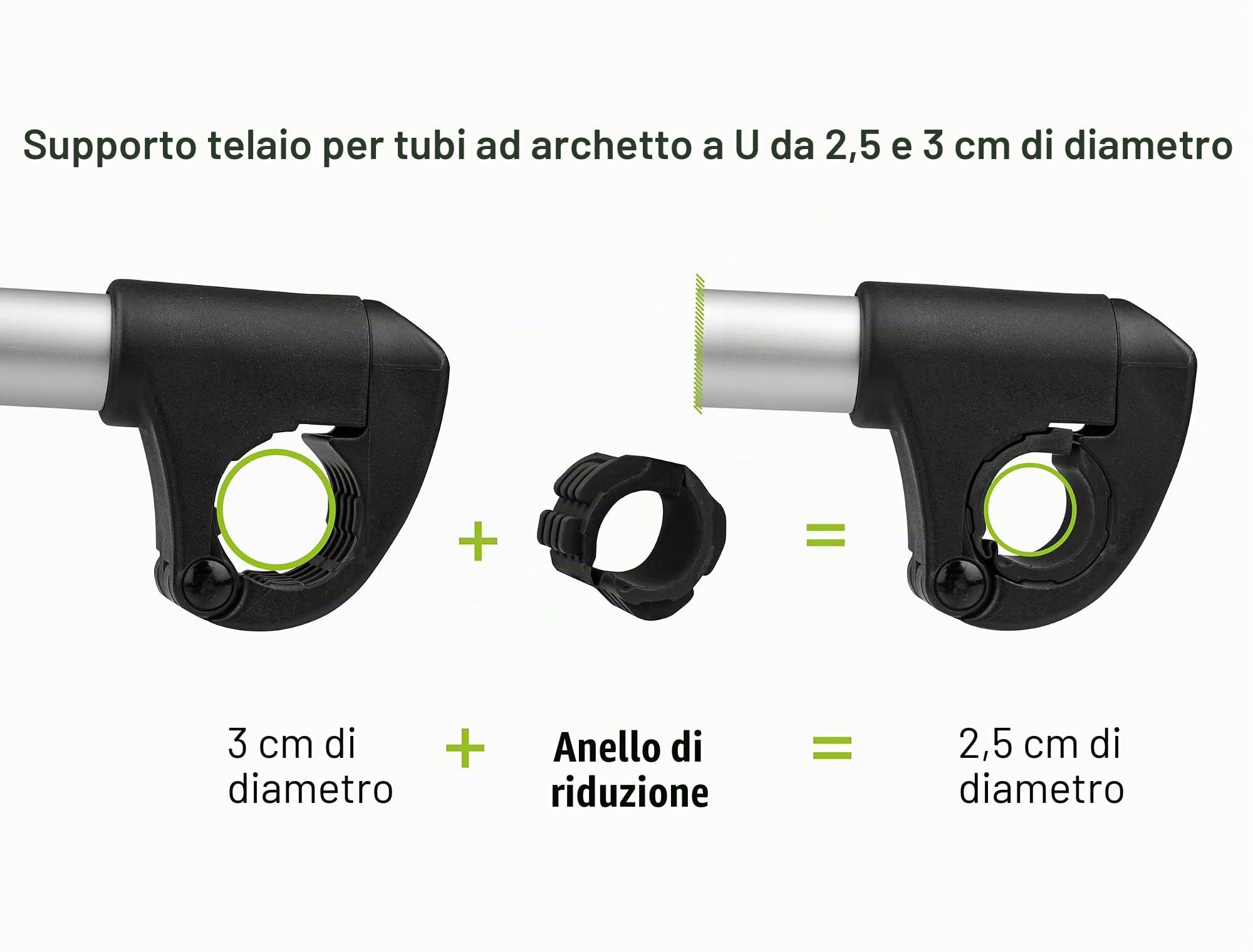 EUFAB 11247 - Supporto per telaio regolabile, 27 cm, nero/argento
