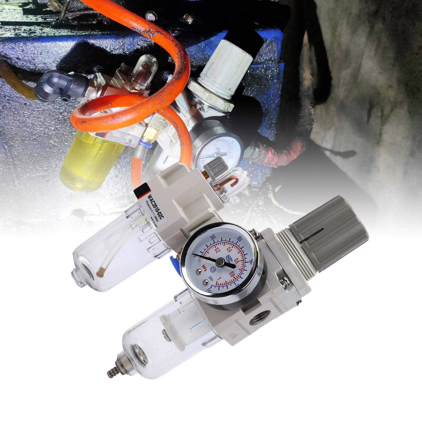 aqxreight Filtro Regolatore Aria Compressa per Smontagomme,10mpa,1/4in Npt