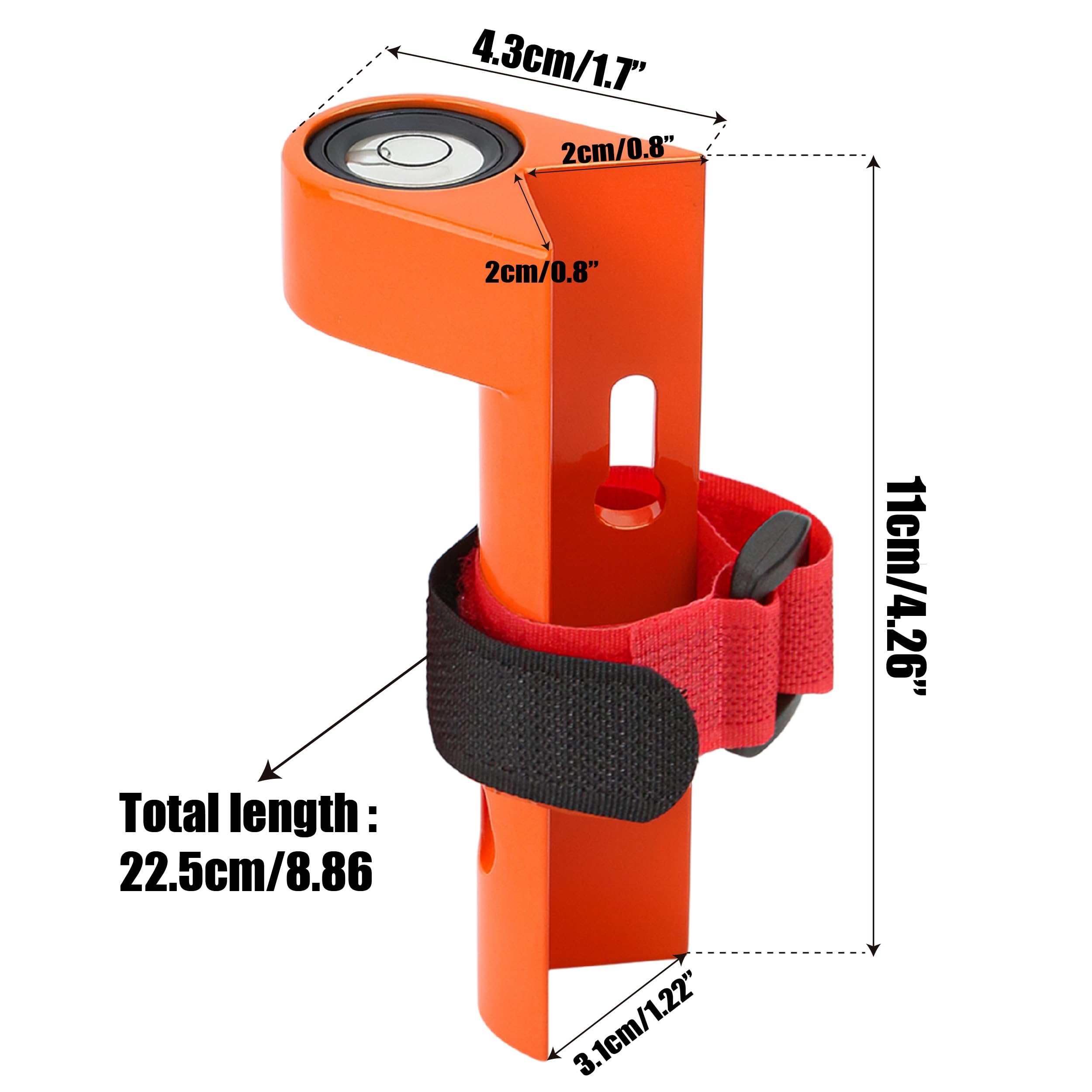 Adjustable Grade Rod Level - Orange & Accurate -6