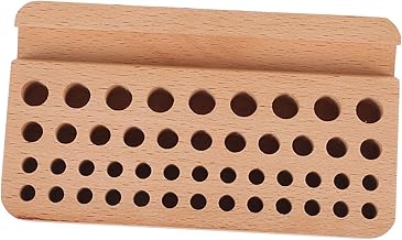 DOITOOL Ferramenta de perfuração Ferramenta de perfuração Ferramentas de madeira Caixa de armazenamento de ferramentas de couro Organizador de madeira Suporte de ferramentas de escultura de couro Suporte de caixa de ferramentas Ferramenta de corte de diamante Ferramenta de perfuração de couro