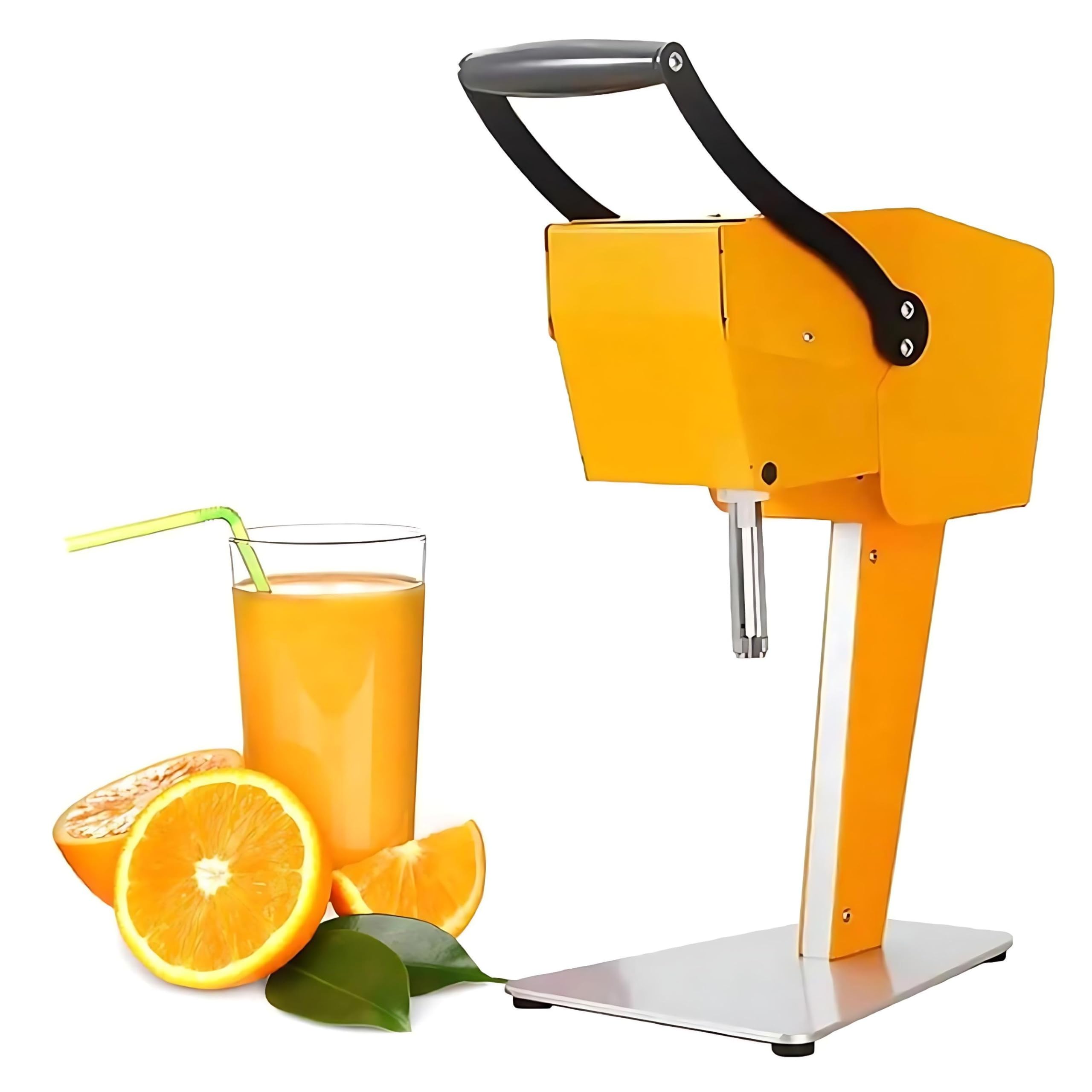 Yellow Electric Fruit juicer for Fresh Daily Juice,Commercial Grade Manual Press for Fresh Citrus Juice Extraction (Direct Consumption),Easy-to-Clean,No Need to Peel