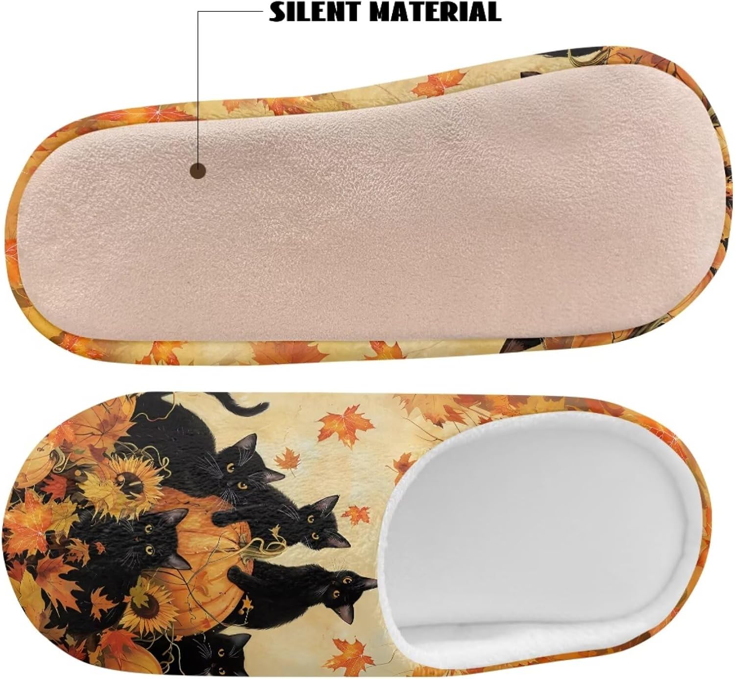 UNICEU Fall 3 Pairs Spa Slippers Closed Toe Soft House Slippers Breathable Reusable Shoes for Hotel Travel Wedding