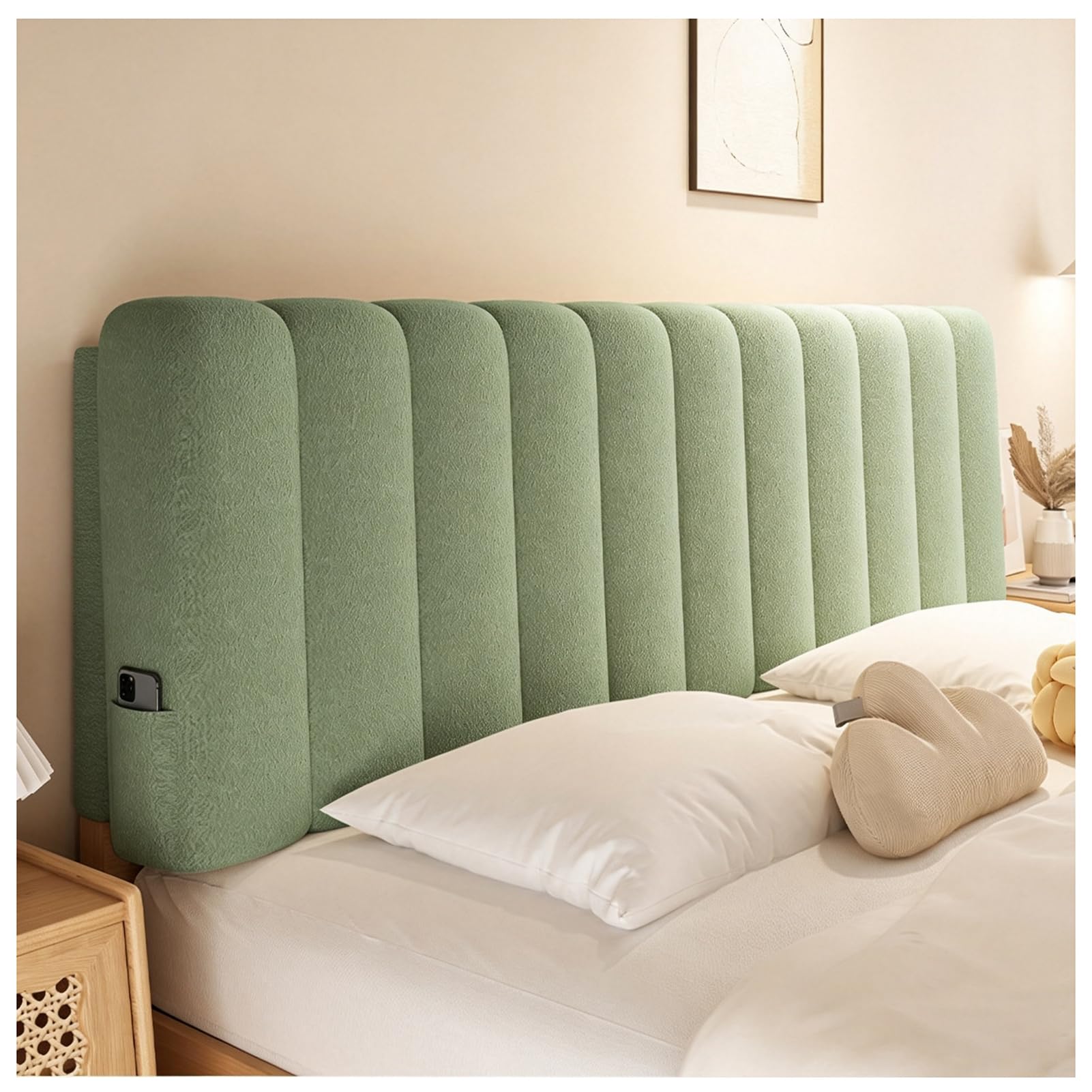 Plush Bed Headboard Cushion, Backrest Pillow, Bed Support