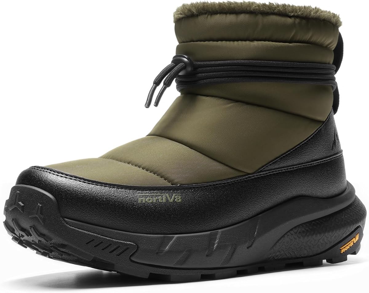 NORTIV 8 Men's Wide Winter Snow Boots Insulated Waterproof Outdoor