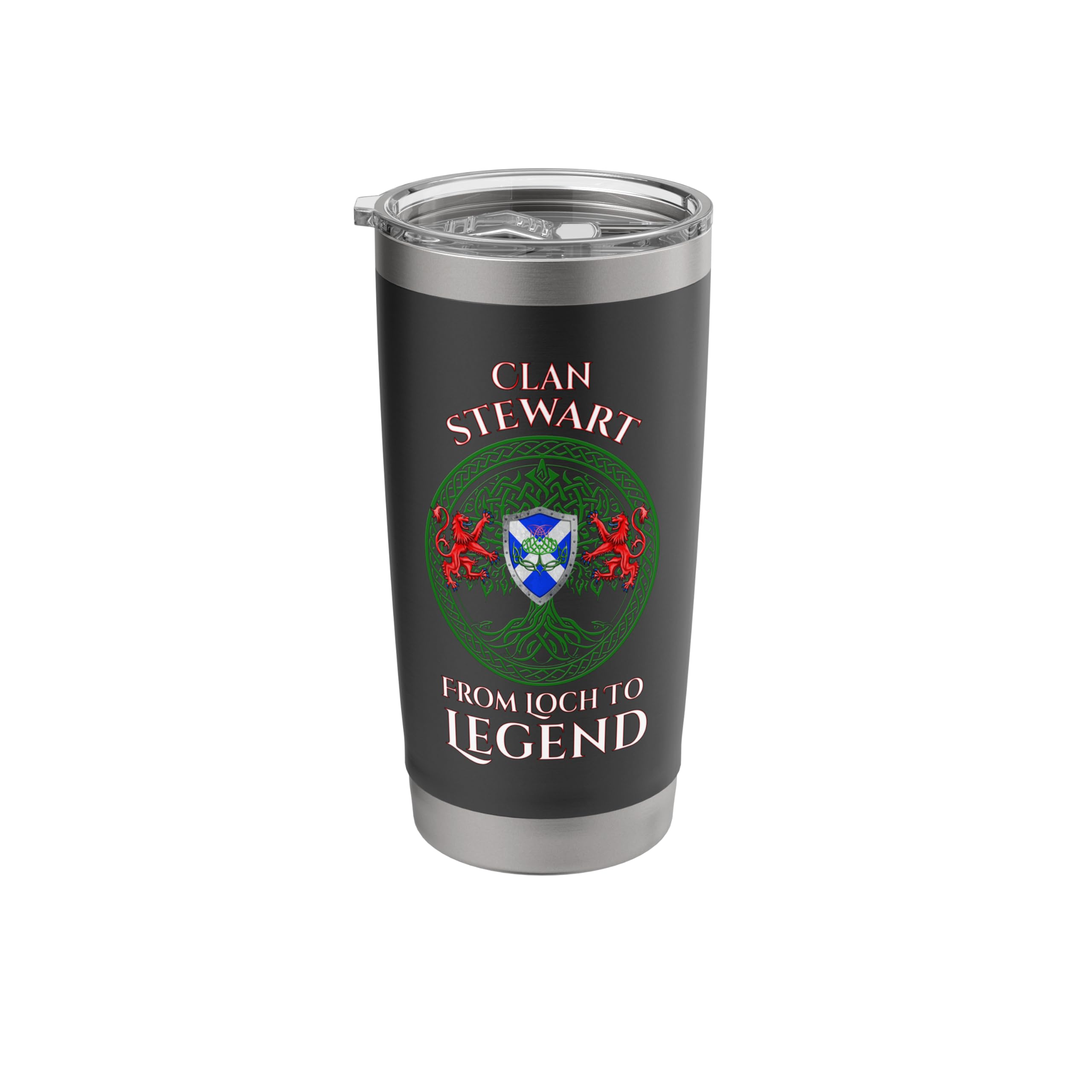 Stewart Scottish Family Clan From Loch To Legend Stainless Steel Insulated Tumbler