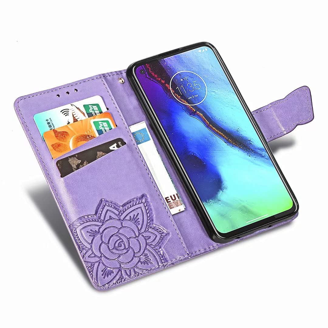 Paarse Telefoonhoes Met Reliëf Bxithnr Lederen Flip Hoes Voor Xiaomi 12T / 12T Pro – Met Standaard, Kaarthouder En Polsband (paars) Leren Flip Hoes Met Standaard