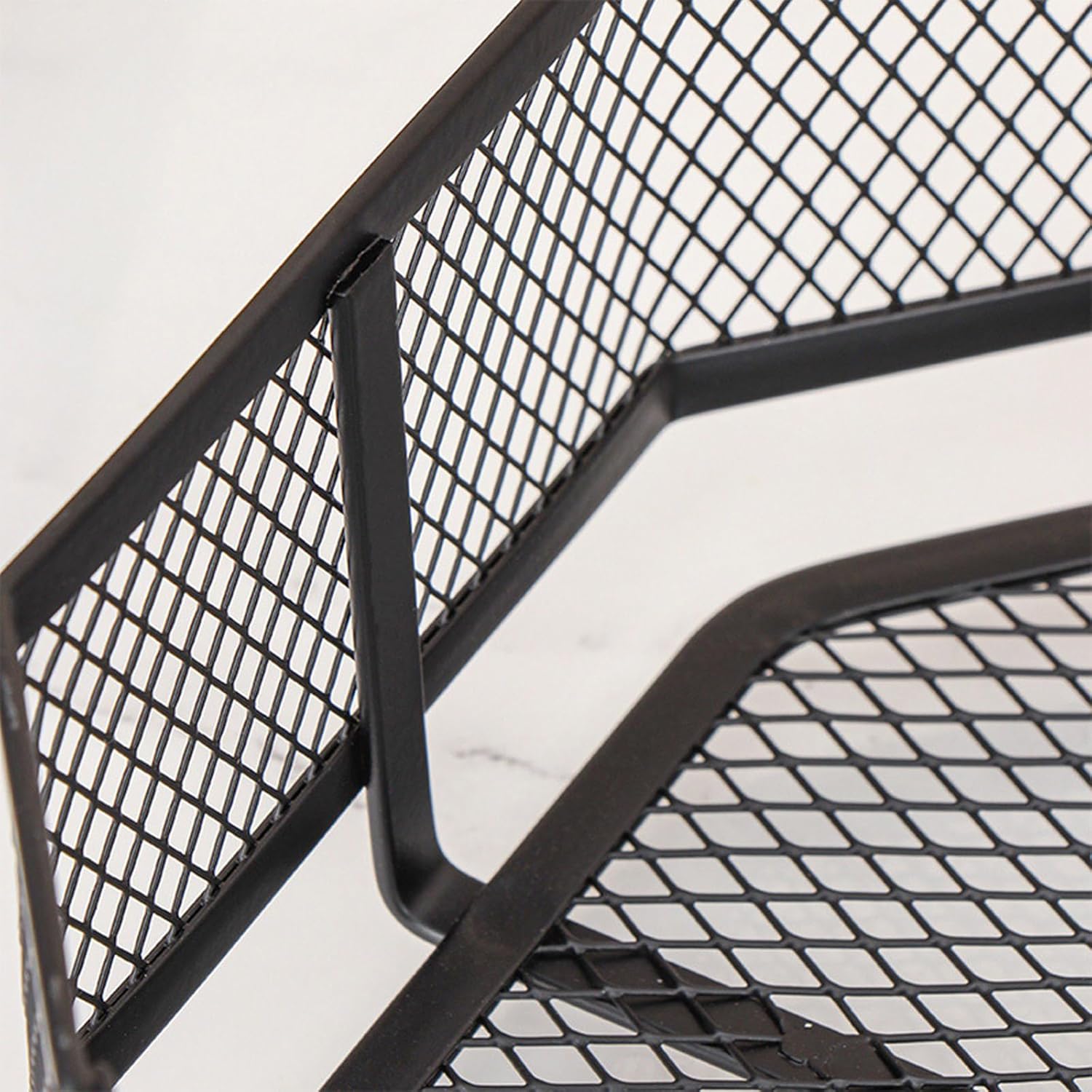 2 Pieces Fruit Baskets For Kitchen Decoration Metal Vegetable Holder Snacks Storage Organizers For Home And Office Storage Organizers