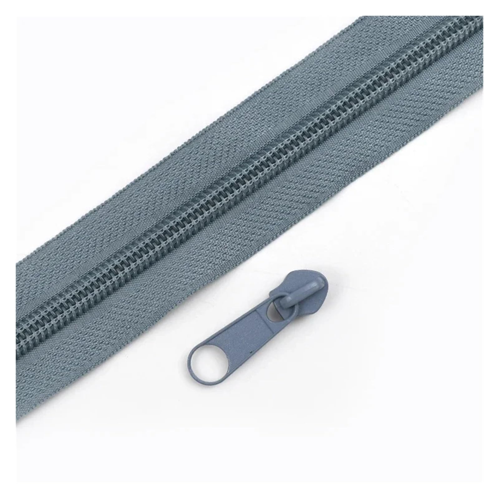 2/5/10M 3# 5# Sewing Zippers at the Meter with Slider Rainbow Nylon Zipper Tape Zips Garment Decorative Zip Repair Kits(BlueGray,5MZips 5PcsSliders)