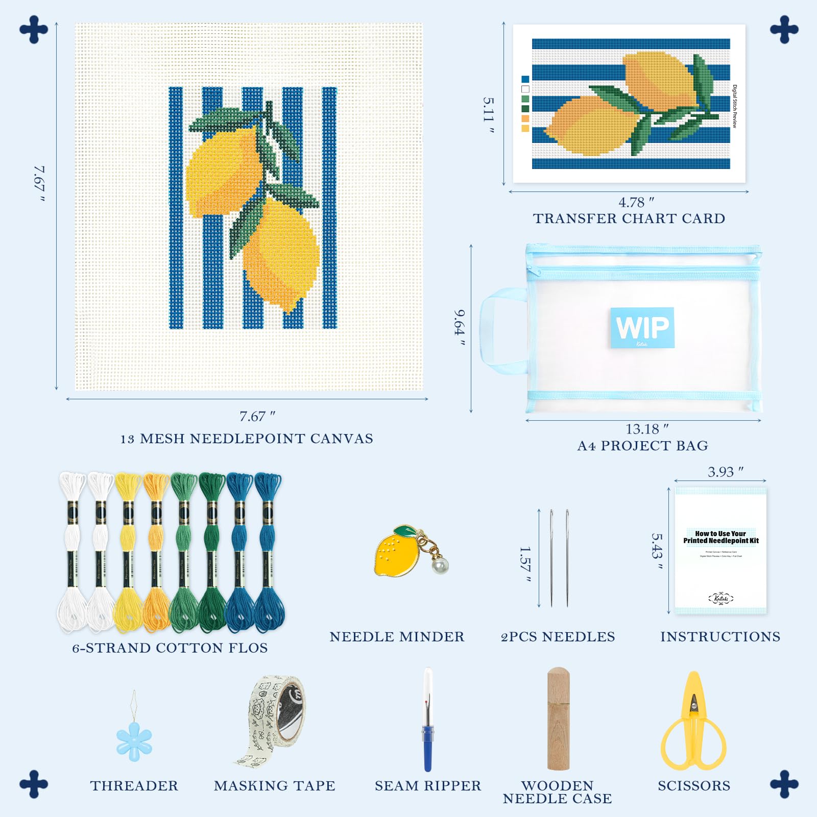 Kaitiaki Needlepoint Canvas Kit - Beginner Craft Gift -2 Kaitiaki Needlepoint Canvas Kit - Beginner Craft Gift -2