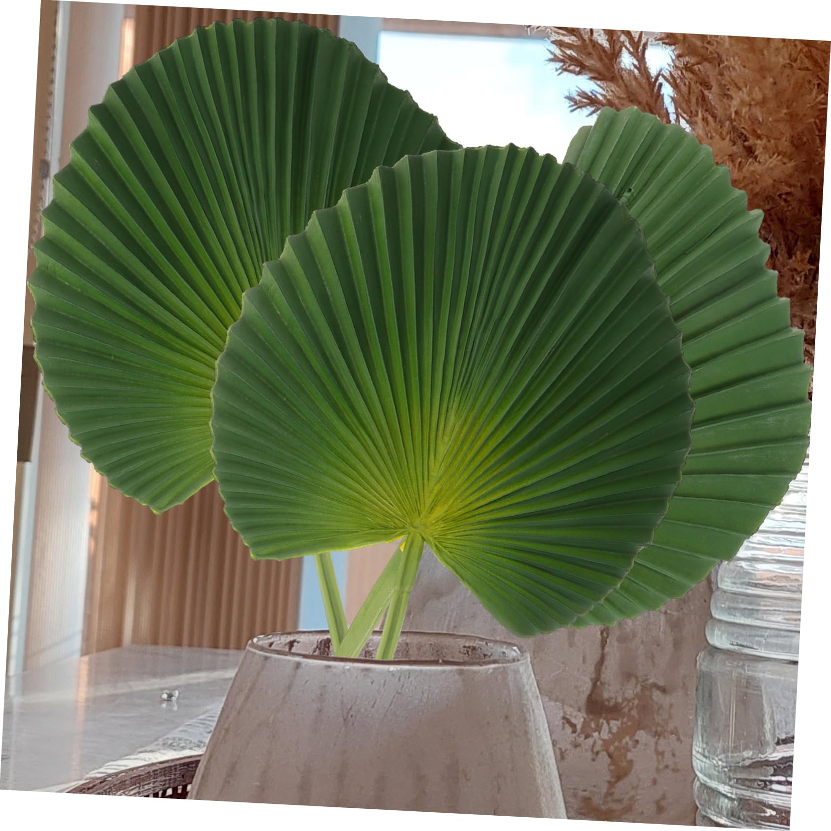 Amosfun 3 Pezzi Di Foglie Artificiali Decorare Piante Finte Disposizione Decorazione Verde Pianta Artificiale Decorazione Verde Foglia Di Palma Ornamento Foglia Finta Giungla