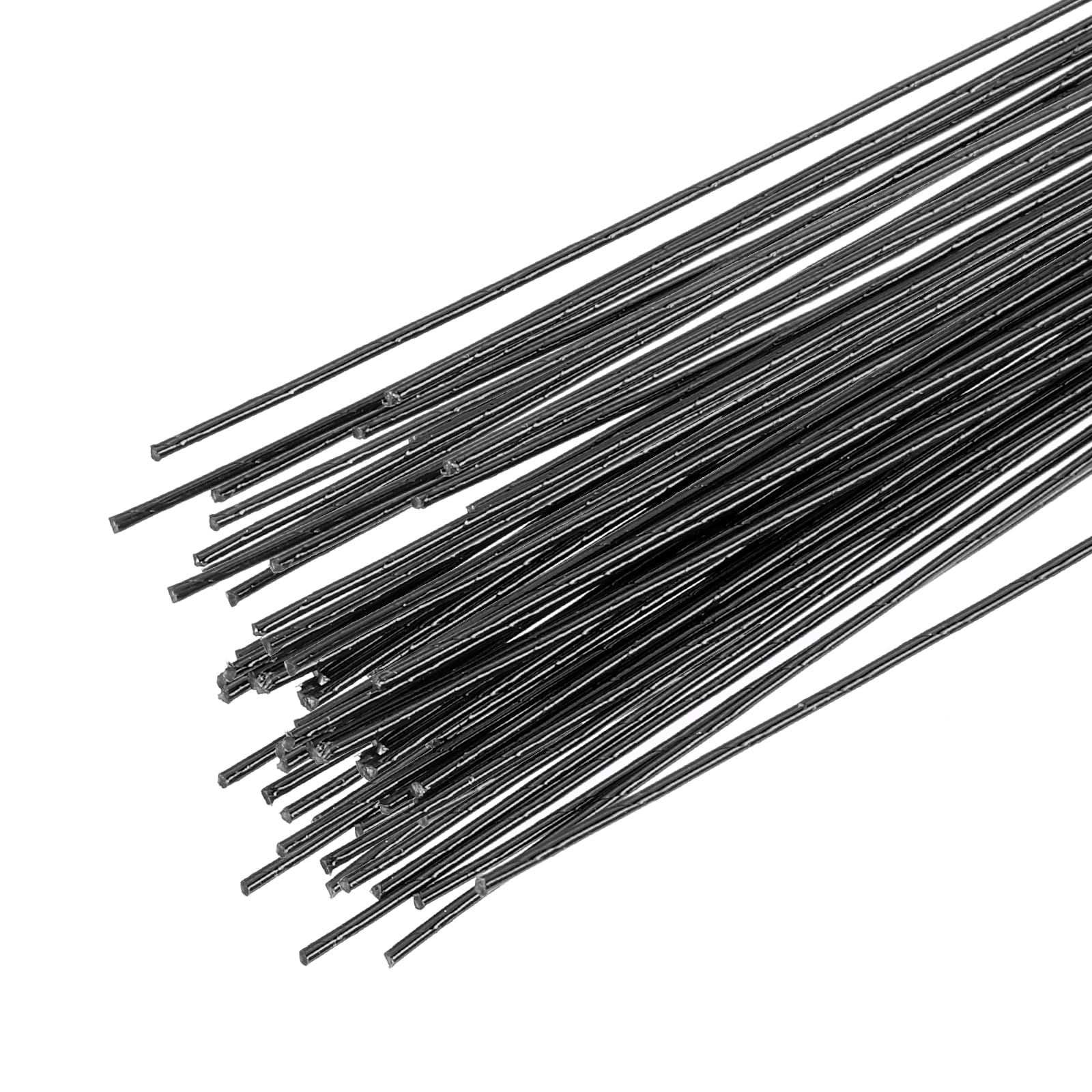 PATIKIL 32 Inch 22 Gauge Floral Stem Wire, 3 Pack/120 Pieces Bouquet Stem Paper Wrapped for DIY Crafts Flower Arrangements Black