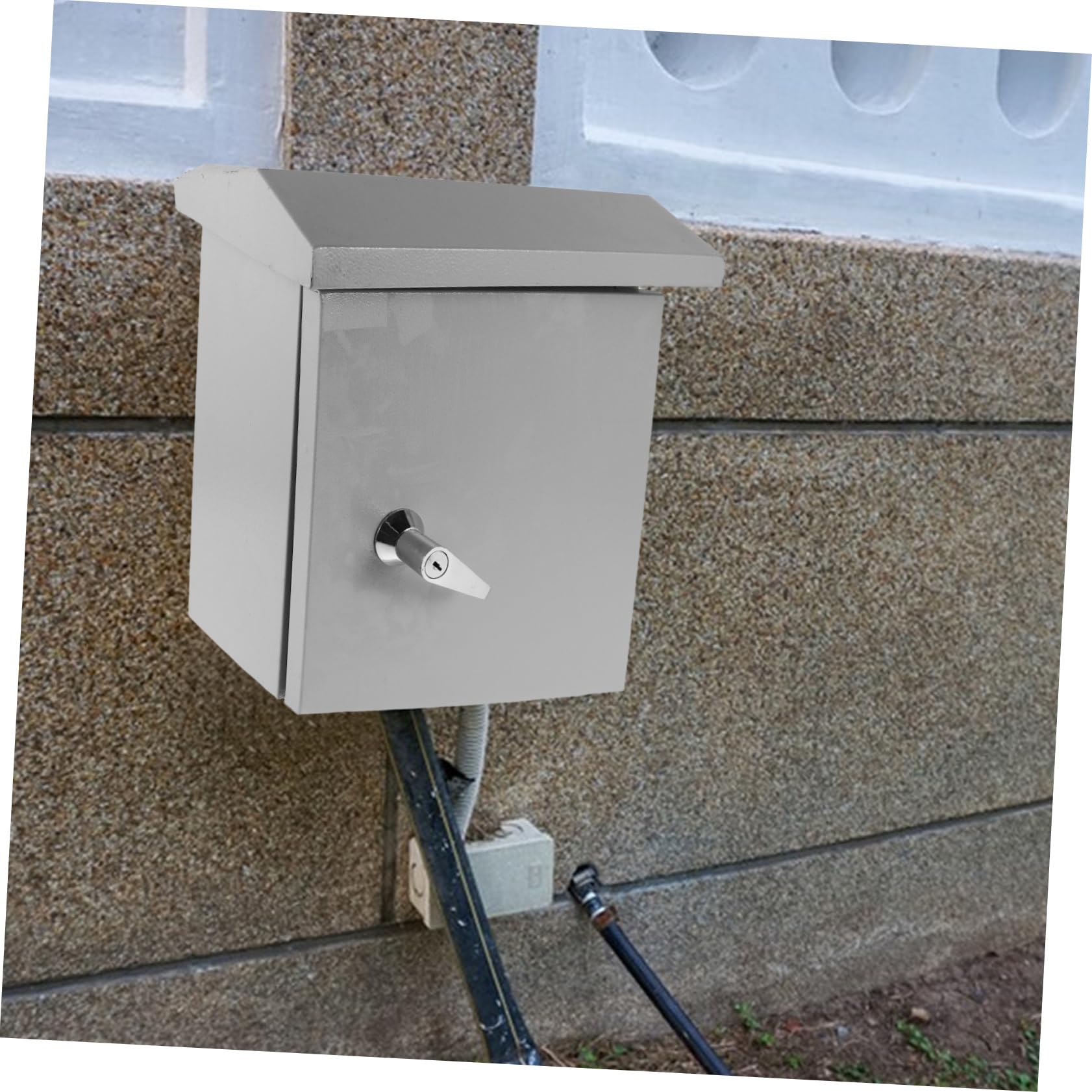 DOITOOL Caja De Distribución Para Exteriores Caja Eléctrica Resistente Intemperie Para Instalaciones De Jardín o Fachada Carcasa Metálica Robusta y Anticorrosiva