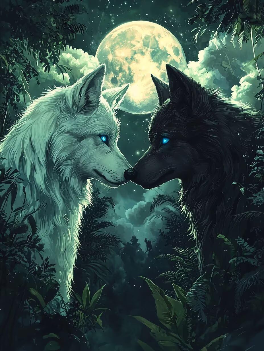 DIY Diamond Painting Loup vue nocturne 5D Diamant Complet Kits Adulte - 8