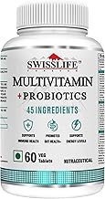 Multivitamin with Probiotics - 45 ingredients for men and women| Vit.A, B vitamins, C, D, E | Biotin, Zinc, Vitamins, Minerals and Giloy (60 Tablets)
