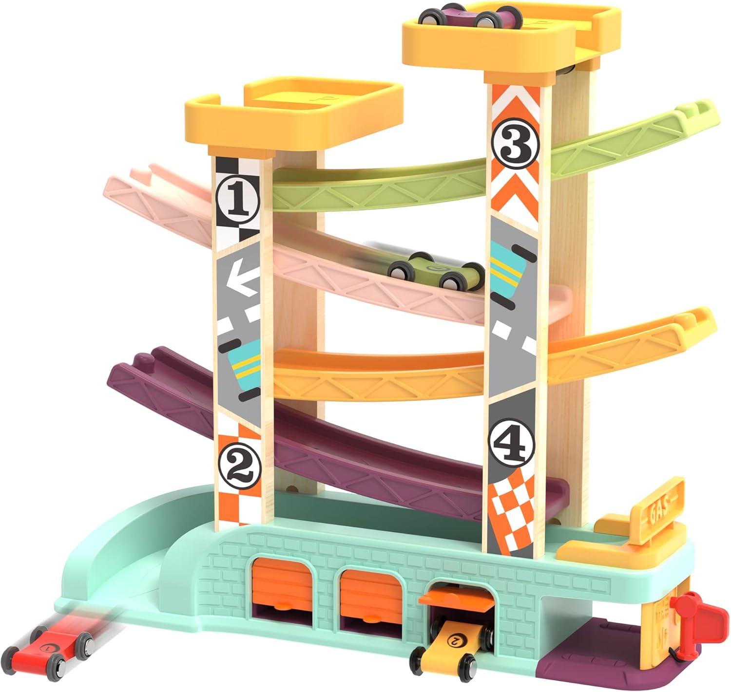 TOP BRIGHT Car Ramp Toys for Toddlers 13, Montessori Toys
