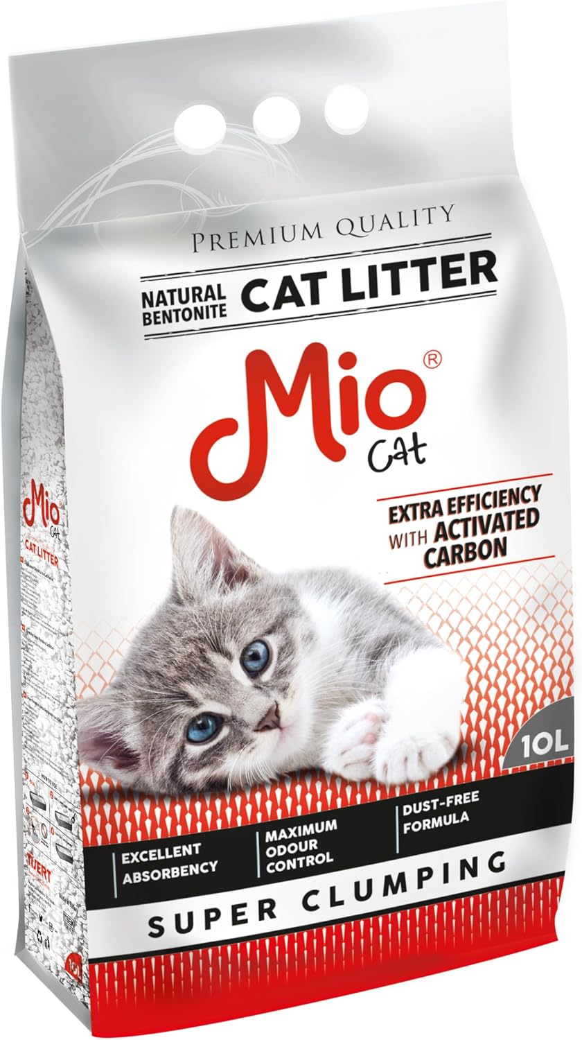 Mio Kedi Kumu, 10 lt. Aktif Karbonlu Bentonit