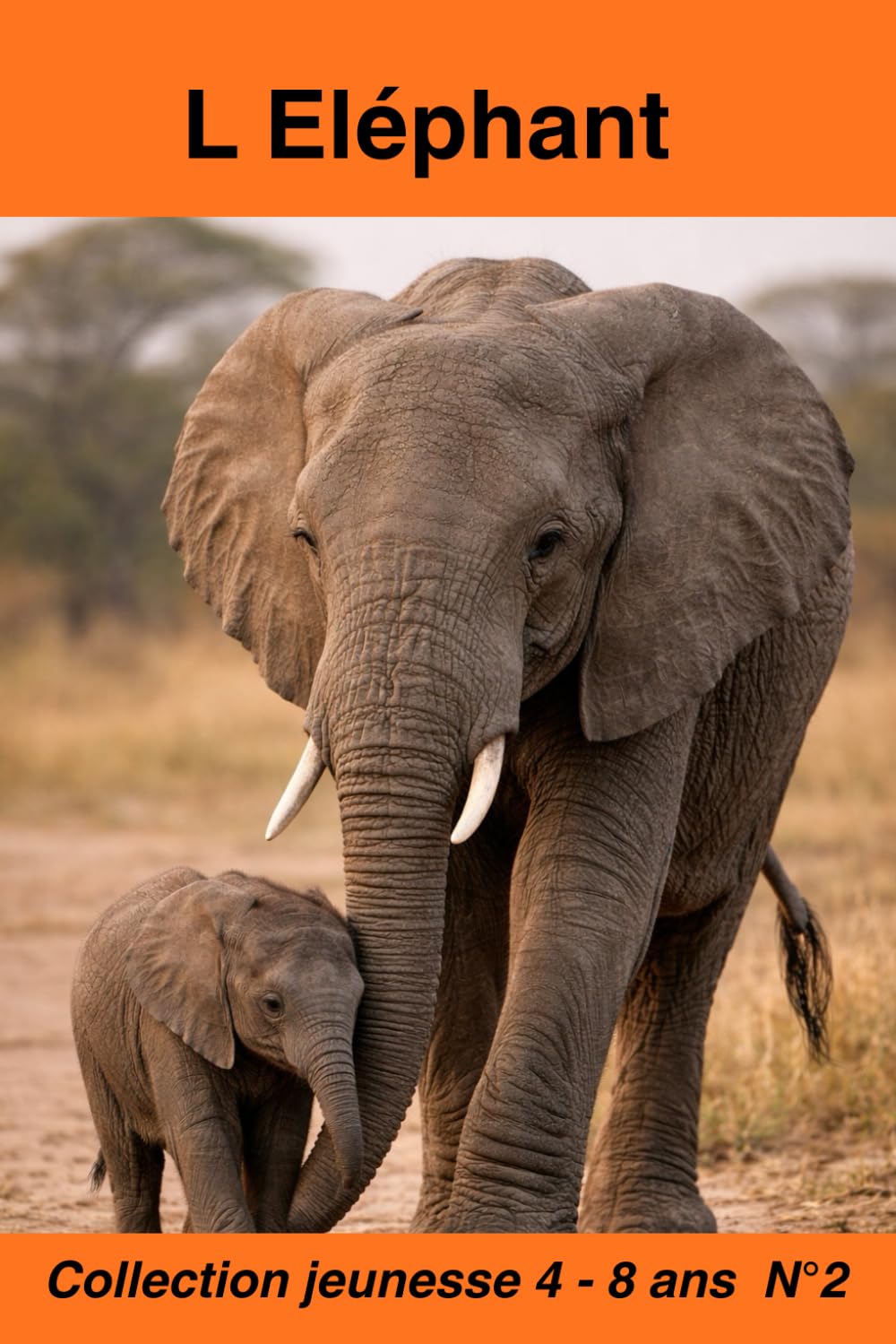 L Elephant: Découvrir l’éléphant – Animaux de la savane pour enfants 4-8 ans (Histoires d animaux de la savane)