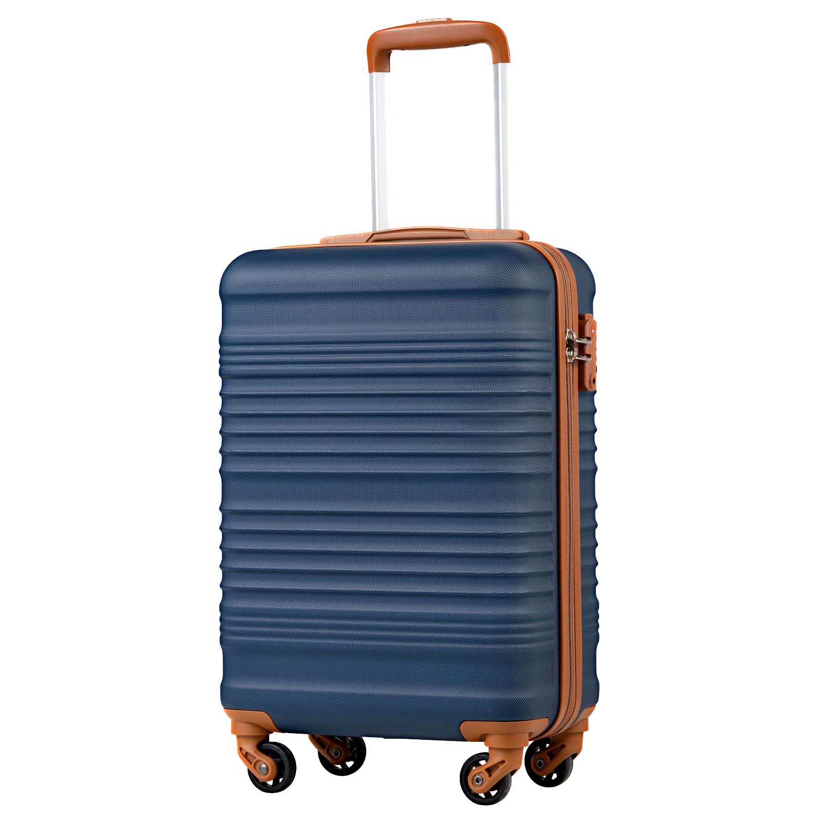 COOLIFE Valise Cabine 55 x 35 x 20 cm pour Avion Ryanair, Bagages Cabine Bagage à Main Rigide avec Serrure TSA et 4 roulettes Jumelées