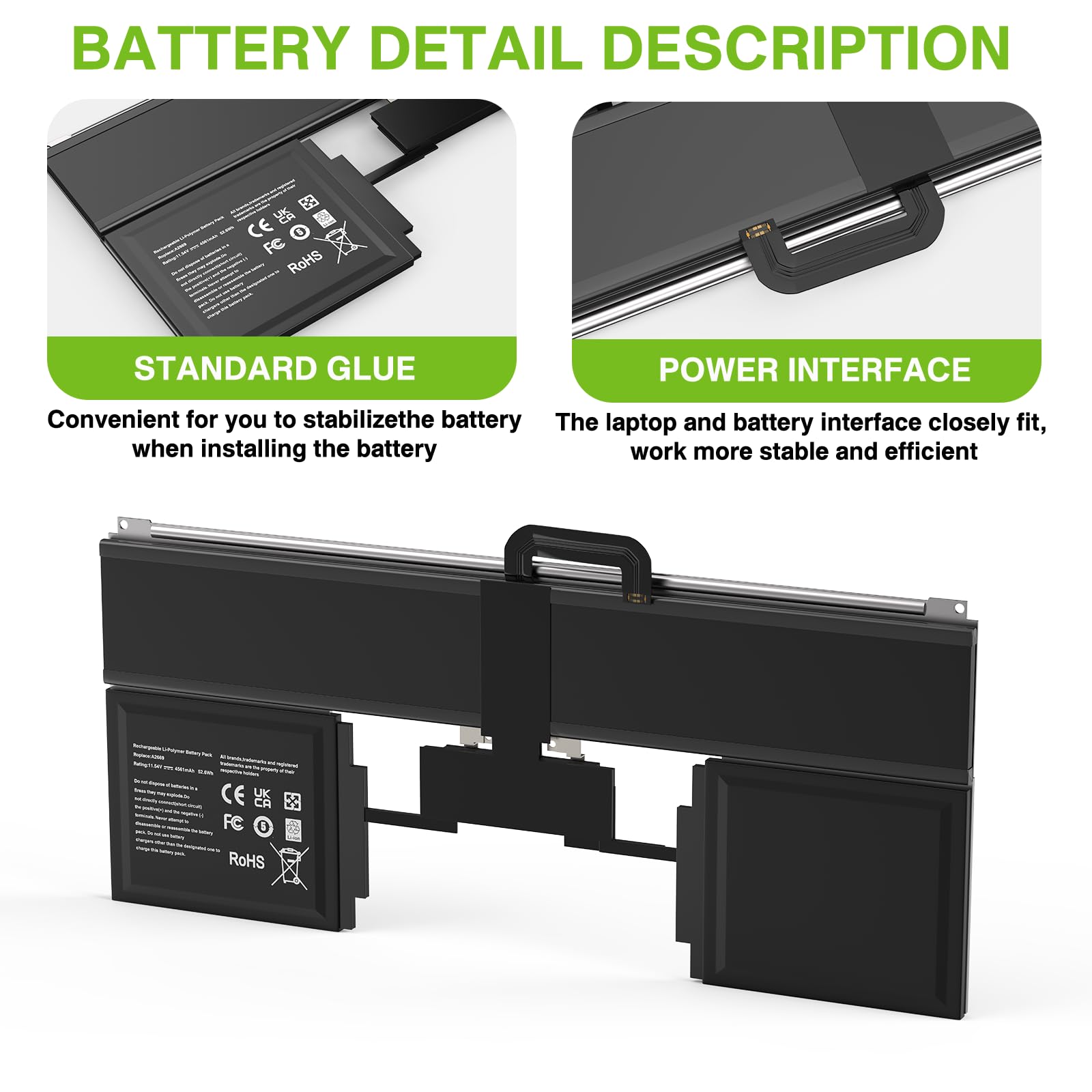 Amazon.com: A2669 A2681 Laptop Battery 52.6Wh Replacement for