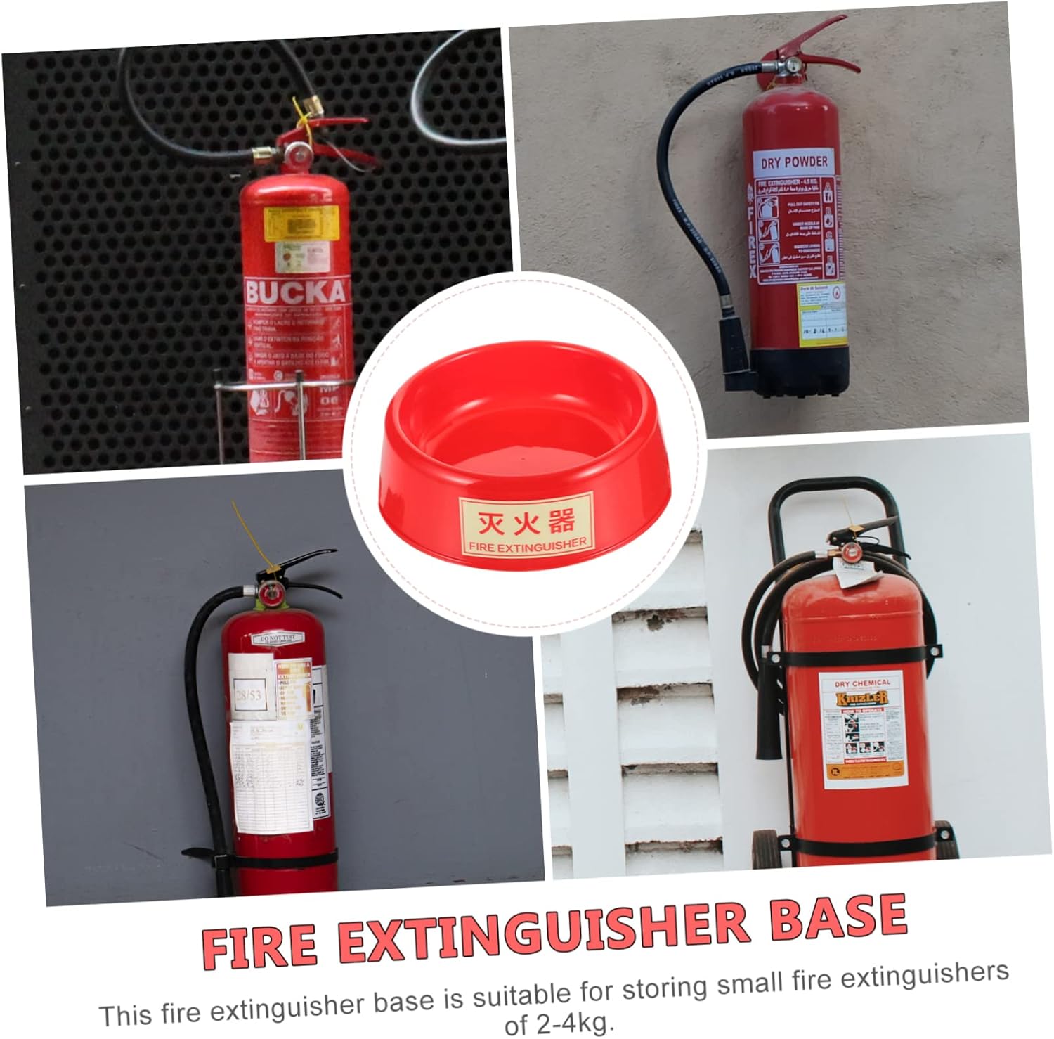 5pcs Bracket for Extinguishers Stand for Cars Trucks Rvs Easy to Use Nighttime Visibility Base Smooth Polished Design for Handling