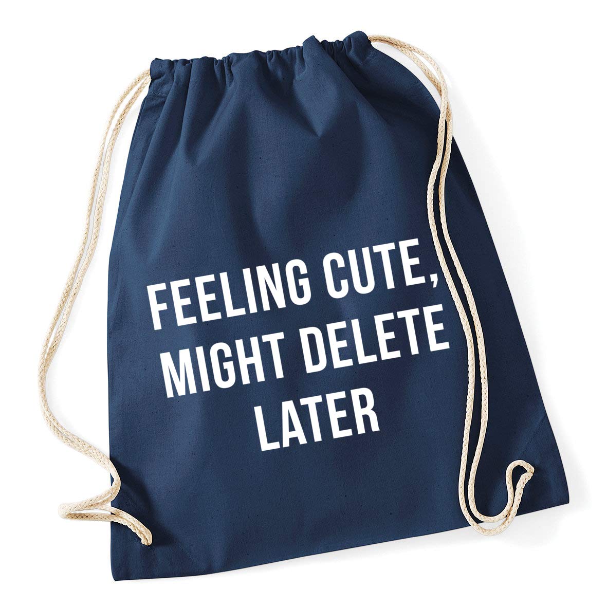 HippowarehouseFeeling cute, might delete later Drawstring Cotton School Gym Bag 37cm x 46cm, 12 litres