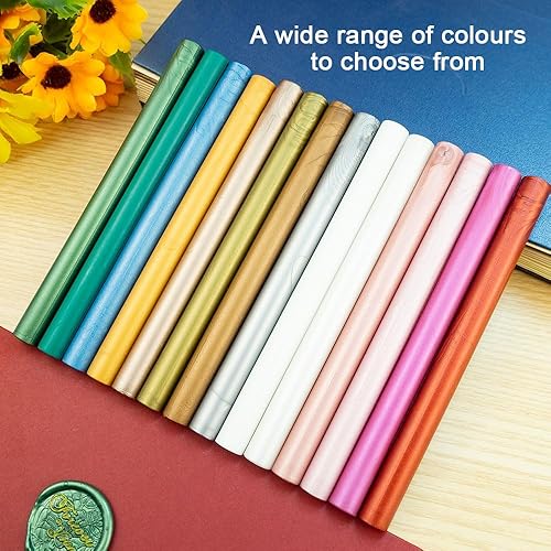 Miniatura 4 de 15 barras de sellado de cera, para tarjetas de felicitación de cartas, sellado de vino, manualidades, invitaciones de boda y fiesta (rosa perla)