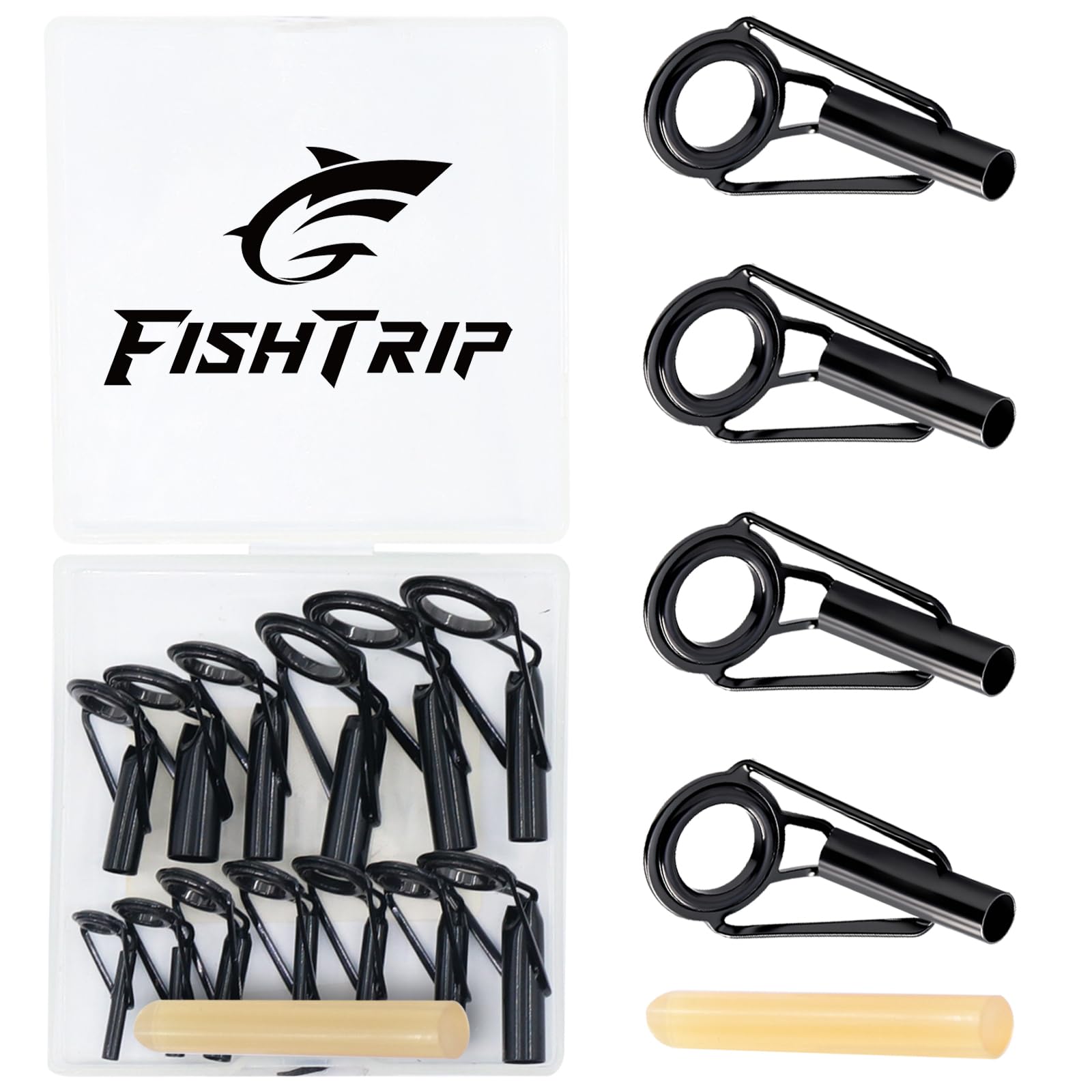 Rod Tip Repair Kit, 20/60/70/90/230pcs Fishing Rod Tips Replacement Kit Stainless Steel Ceramic Guides Ring Fishing Pole Eyelets Repair Kit