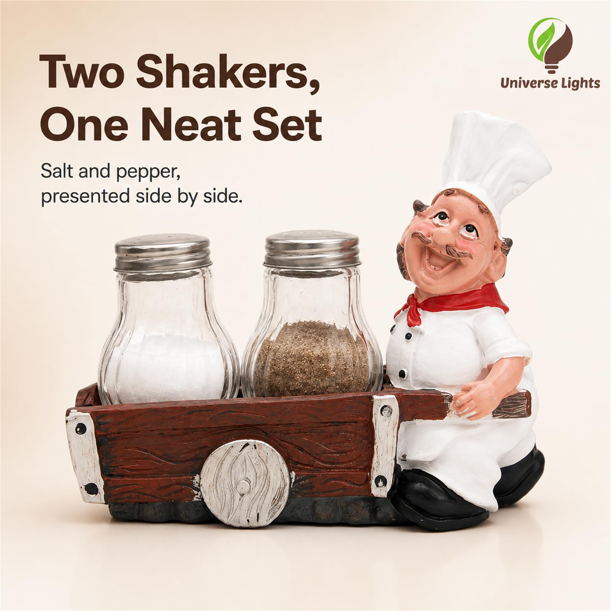 Chef Salt & Pepper Shaker Set - Decorative Tableware -3 Chef Salt & Pepper Shaker Set - Decorative Tableware -3