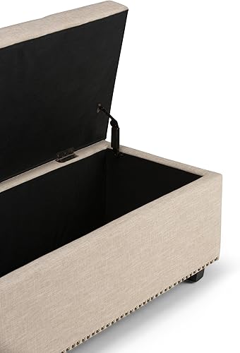 Miniatura 49 de Otomano rectangular de almacenamiento Simpli Home Hamilton, Marrón café Marrón café,Azul aguamarina,Cloud gris,Marrón desteñido,Marrón oscuro