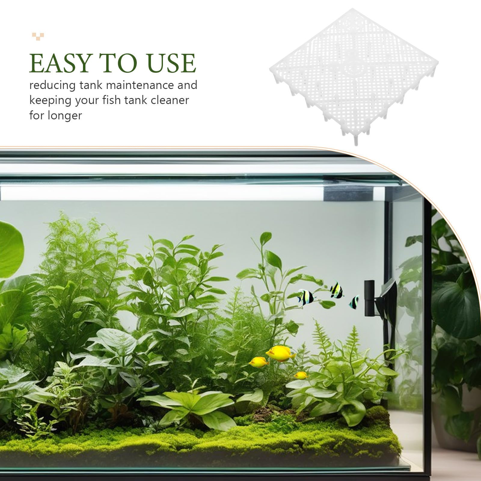 Homoyoyo Lot de 20 Plaques de Filtre de Fond D'aquarium en Plastique Blanc, Facile à Installer et Entretien Simple pour Accessoires de Filtration sous-Gravier