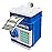 Suliper Electronic Piggy Bank Code Lock for Kids Baby Toy, Mini ATM Safe Coin Cash Banks Real Money Saving Box with Password, Auto Money Scroll for Children,Boys Girls Birthday Gift (Blue)