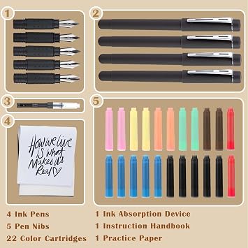 Falling in Art 34Pcs Calligraphy Pen Set
