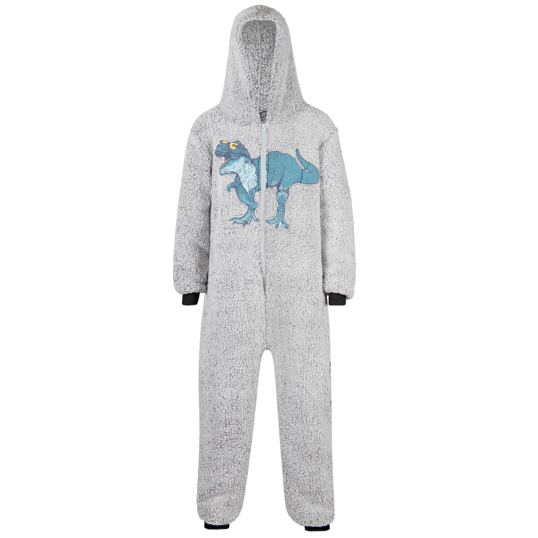 A2Z 4 Kids Mädchen Jungen T-Rex Dinosaurier Onesie Weicher Plüsch Dicker Flor Fleece Spielanzug Mit Kapuze Gerippte Bündchen Einteiliger Schlafanzug Alter 3-14 Jahre