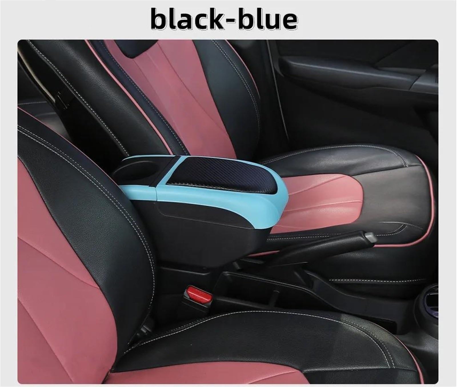 Accoudoir De Voiture Pour Peugeot 208 2012-2018 Boîte Rangement Accessoires Pièces Rechange Pour Rénovation Intérieure(S1 black-blue 6)