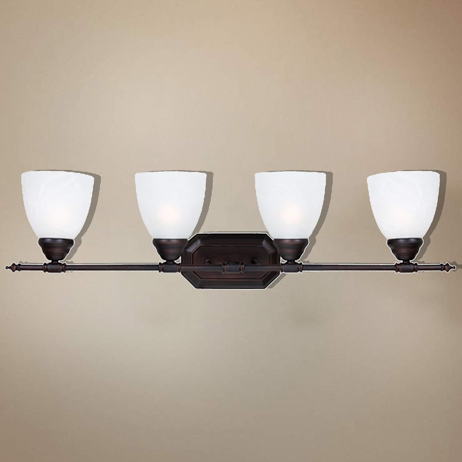 Greatest Product AA Warehousing L324ORW FBA_L6434-4ORB-W 4 Light Bathroom Vanity Fixture Glass, Oil Rubbed Bronze, Brown, White Up To 40% OFF AA Warehousing L324ORW FBA_L6434-4ORB-W 4 Light Bathroom Vanity Fixture Glass, Oil Rubbed Bronze, Brown, White
