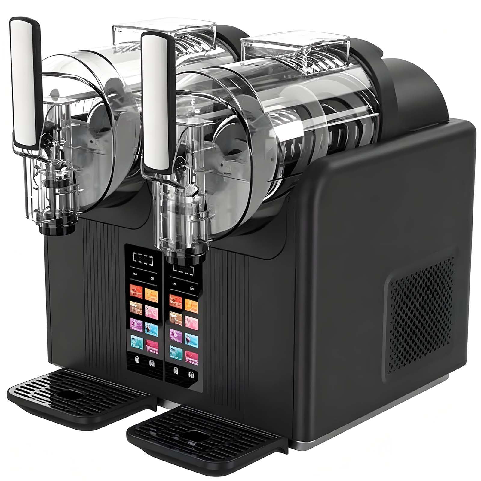Granizadora Multifunción Doble Tanque Pantalla Táctil LED Black | Amplios Depósitos 2l Cada Uno,Pantalla Táctil Clara,Autolimpieza Integrada,Elabora Granizados,Frappés Y Batidos