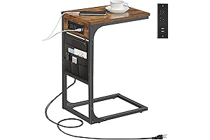 Sofa Desk for Laptop, Adjustable Height End Table for Couch with USB...