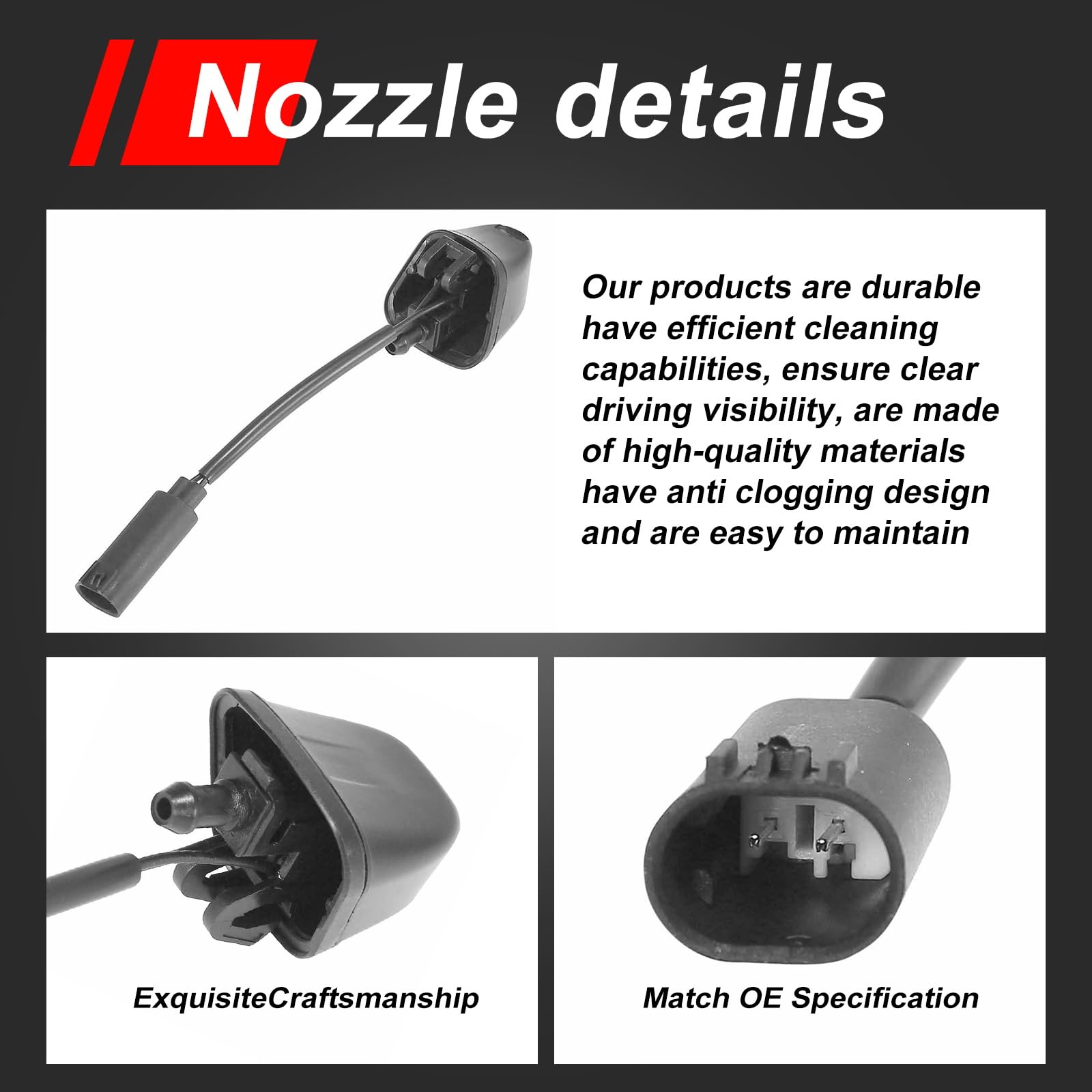 Amazon.com: 2 PCS 61667131299 Windshield Washer Sprayer Nozzle for