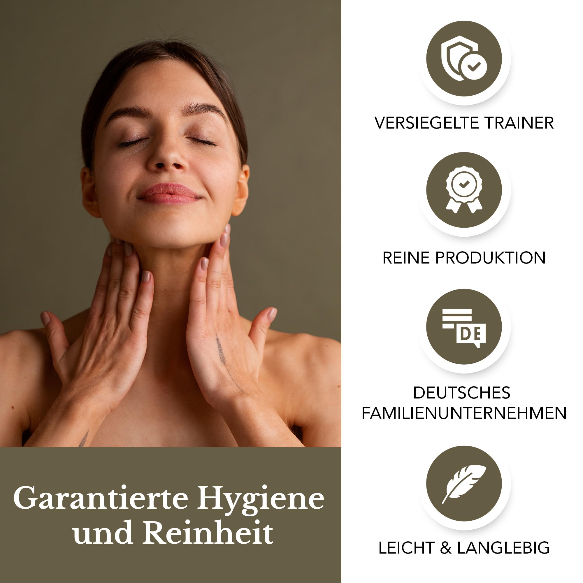 Jawline Trainer Premium pour femme | Appareil d'entraînement du visage et du menton pour raffermir la peau, réduire les cernes et les gonflements, avec boîte de rangement de qualité supérieure