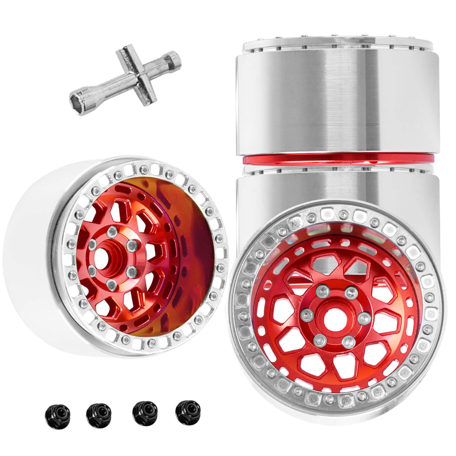 Redcat Gen8 Non-Beadlock 1.9 Wheels (Chrome) (2) [RER11341] | eBay