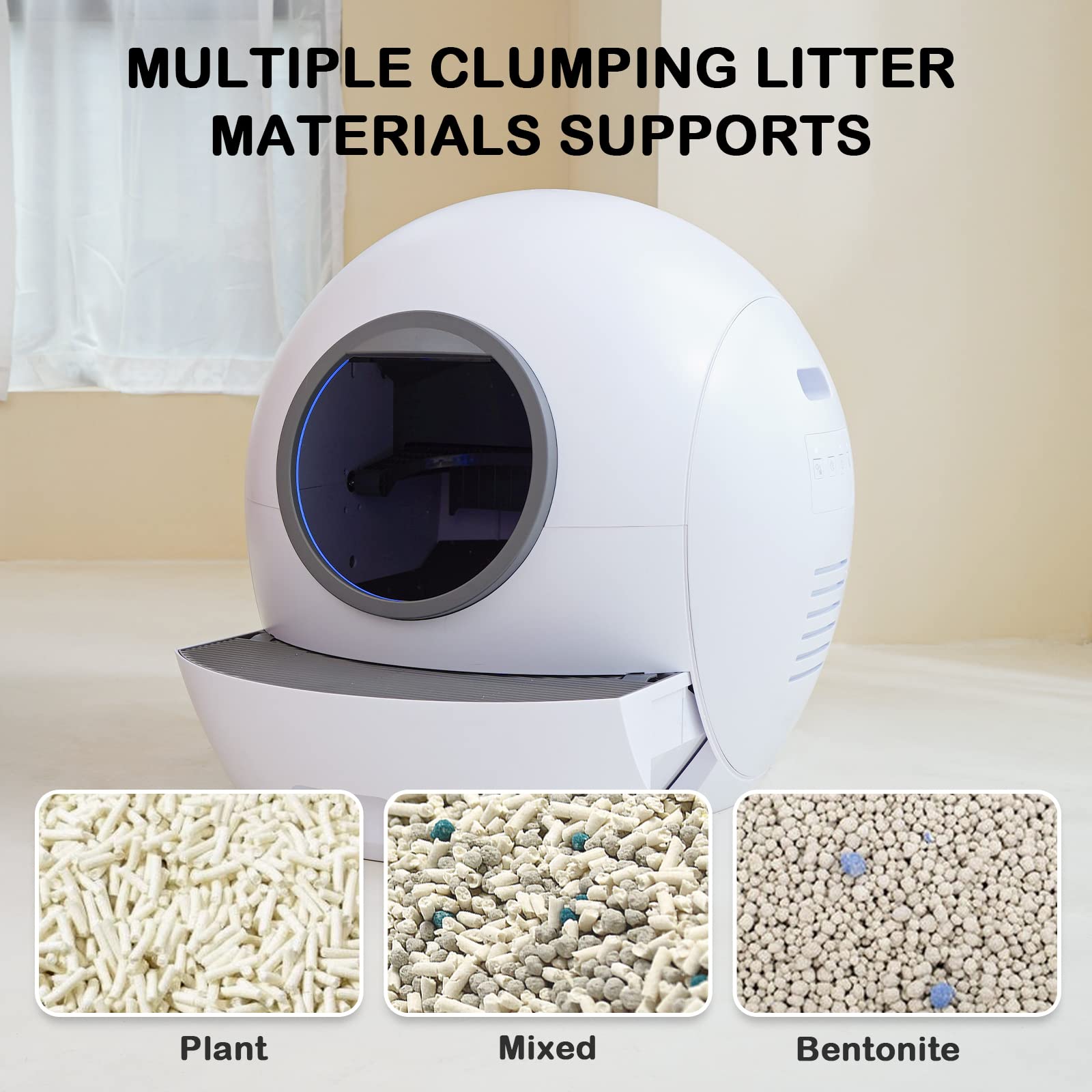 Hillpig SelfCleaning Cat Litter Box Extra Large Automatic Cat Litter